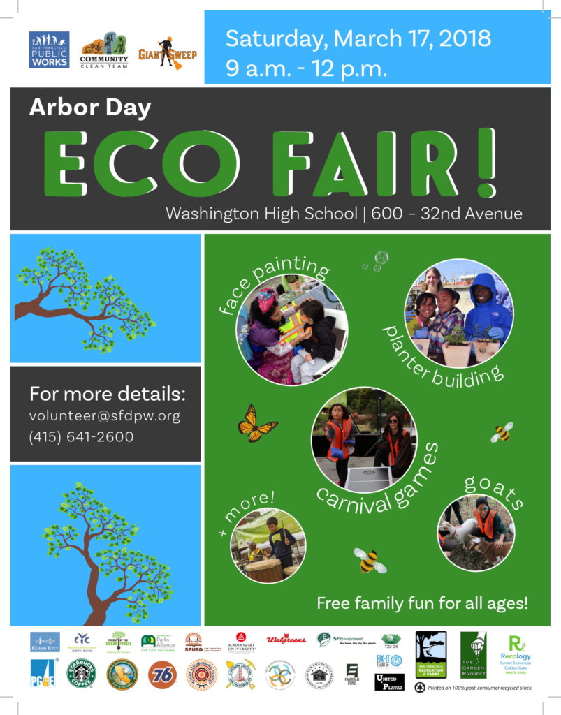Celebrate Arbor Day at SF Public Works FREE Eco Fair on March 17, 2018